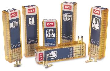 Even though we have all these choices, there are certain features common to every CCI rimfire product, like clean-burning propellants, sure-fire ignition, reusable plastic packaging, and reinforced