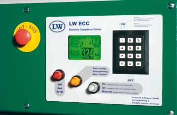14 Options Electronic Compressor Control - ECC The digital electronic compressor control ECC is available as an option for all electric motor driven compressors from LW 230 E/ ES.