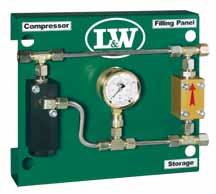 We recommend using automatic condensation and automatic stop at final pressure at the compressor.