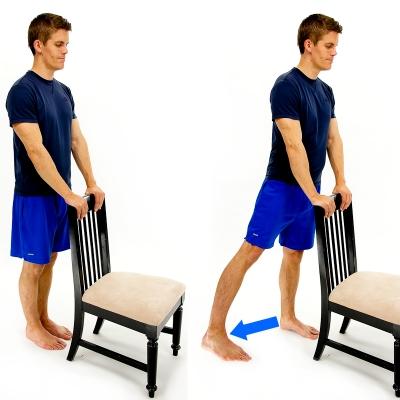 the chair. Then lower down controlled back to normal seated position.