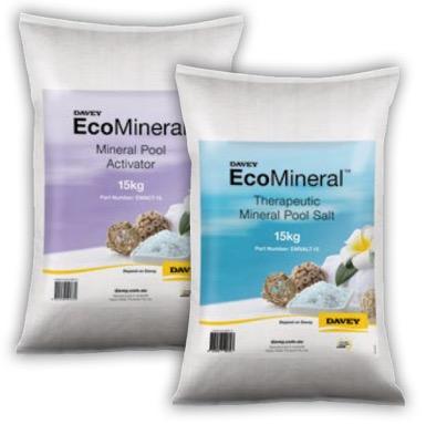 New EcoMineral Salt & Activator The many benefits of using Davey EcoMineral Salts in your pool: > Produces a mild flocking agent, enhancing water quality and the whole bathing experience > Soft and