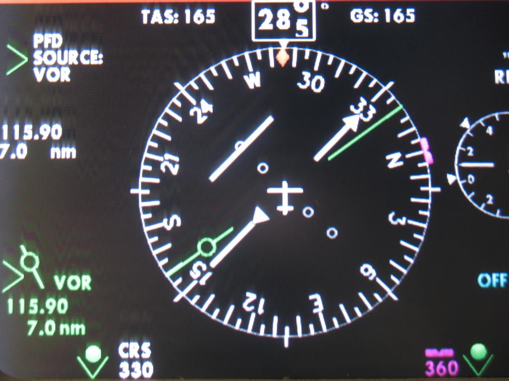 RADIAL INTERCEPTS 45 Intercept HDG 285 DAI HDG 310 IF during the turn to set the 45 intercept you note that the tail of the bearing pointer is moving rapidly towards the new radial or, the CDI is