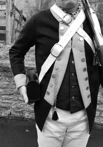 If Carrying a Musket: Place right hand on cartridge box/right-hip at the same time as