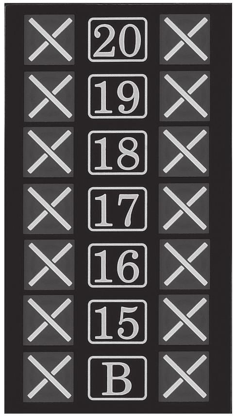Player 2 Targets 11 20 14 1 9 18 12 4 5 13 Player 1 Targets 6 3 10 19 15 7 2 16 17 8 G34 Cat & Mouse To win: If the mouse makes it all the way around the board back to the double 20, the mouse wins