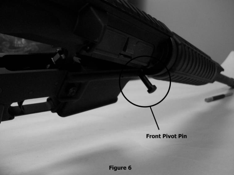 (see Figure 5) To completely separate the Lower Receiver from the Upper Receiver, slide the Front Pivot Pin out.