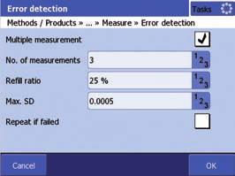 Result verification and documentation Automatic result conversion Error detection Result verification and documentation Often the result has to be converted using a table.