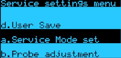 Service Save and Manufacturer Save all have defaults in memory; if settings become