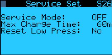 Service Mode The service mode features can be used when charging or evacuating the digital