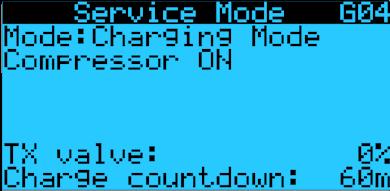 Service mode selection available from Main Status Mask.