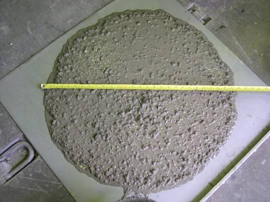 (> 10 mm) and/or large aggregate pile in the center of the concrete