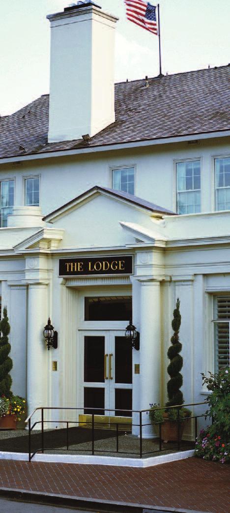 DINING AT THE LODGE AT PEBBLE BEACH 1 World-class dining commensurate with world-class golf. Don t miss the unforgettable dining experiences at The Lodge at Pebble Beach.