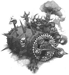A Chaos Dwarf who is holding the ball and armed with a blunderbuss may use it to fire the ball down the field.