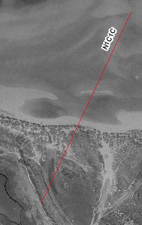 Figure 34 Dunes at N1C1C showing foredune that accreted at 225m chainage in the period 1998W 2008W which was then washed away before the