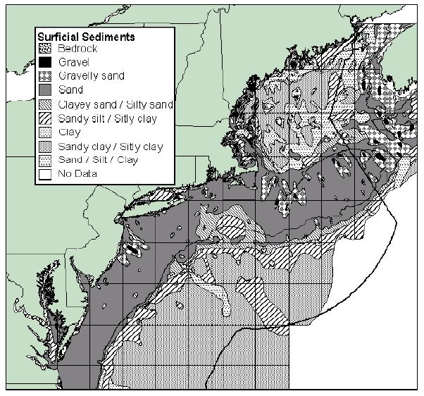 Appendix I. Geomorphology of the New England fishing grounds. From (NEFSC 1998). Figure A1.