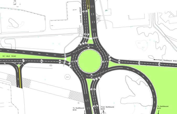 SECTION 4: GEOMETRIC DESIGN Figure 5: Typical Three-Lane Roundabout (Sterling Heights, Michigan) Section 4.