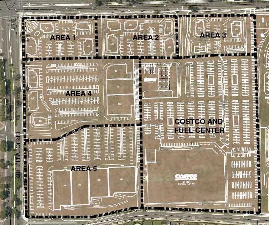 The Ridge and Costco Transportation Impact Analysis February 216 Proposed Development Plan Finally, to accurately assess the site access points trips from each individual area were separated using