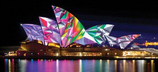 1 2 3 1 2 3 Vivid Sydney Sydney is transformed into a creative canvas of lights, music and creative forums.
