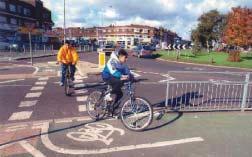 Objective 2: Increase cycle safety, access, and priority Case study: Roundabout safety schemes New traffic lights and a network of on-street and off-street cycle routes can significantly reduce