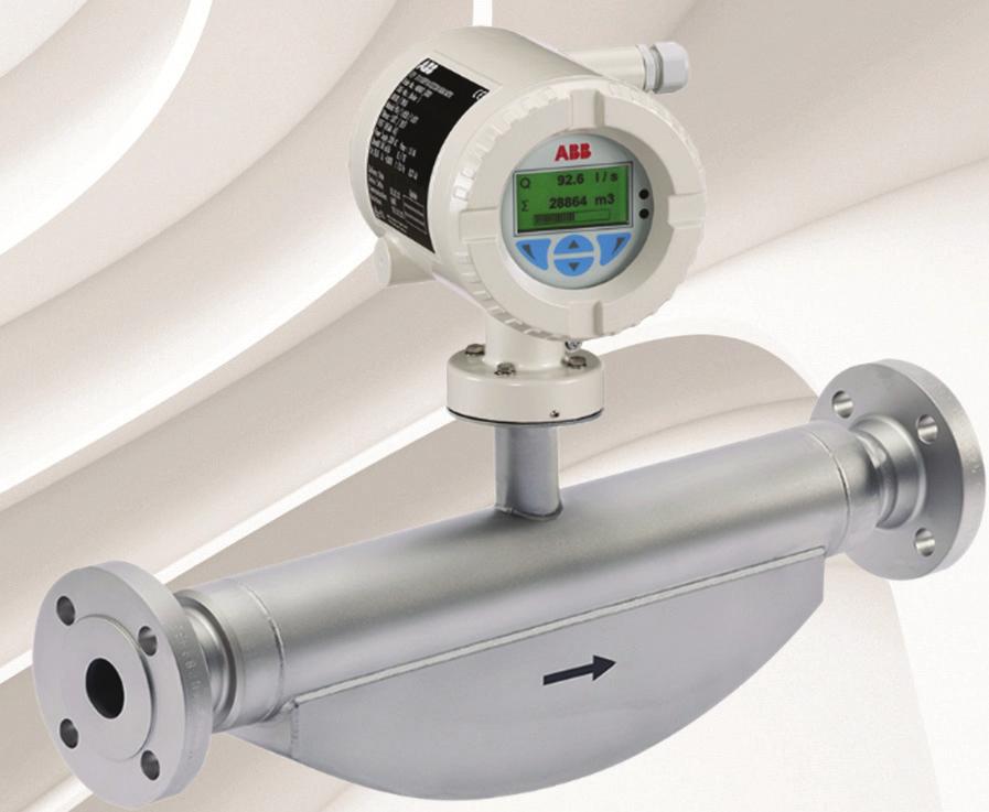 devices are working properly and within specified measurement accuracy. The new CoriolisMaster flowmeter models by ABB include technology for integrated online diagnosis and accuracy verification.