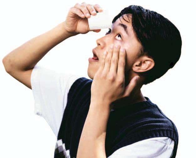 To flush an object out of your own eye, gently pour water from a small clean glass into the eye.