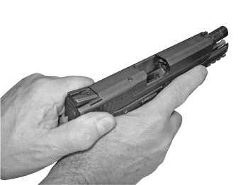 UNLOADING Point the muzzle in a safe direction. Make sure your finger is off the trigger and out of the trigger guard. Depress the magazine release and remove the magazine.