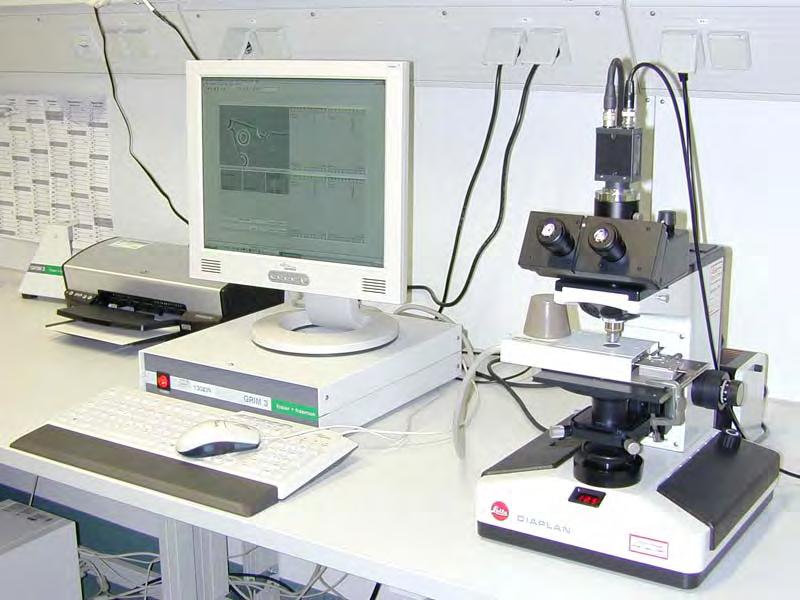 2010/11 Instrumentation Foster & Freemann GRIM III system coupled to an existing phase contrast microscope Diaplan (Leitz, Germany)