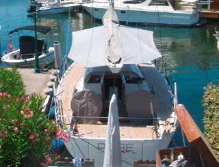 cushions and cushions for sundeck Additional anchor aluminum Fortress 3x white folding mast Harken full-batten mainsail track and gear on mast Awning, canvas cover for the whole deck and canvas cover
