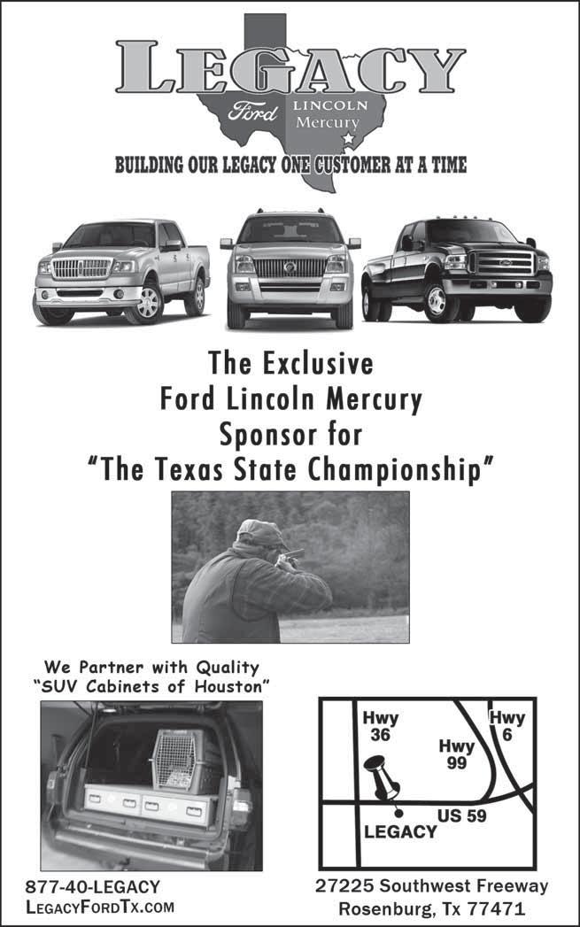 WELCOME SHOOTERS! We look forward to welcoming you to the 2007 Texas Sporting Clays State Championship. It is not only a pleasure but a honor to host this exciting event.