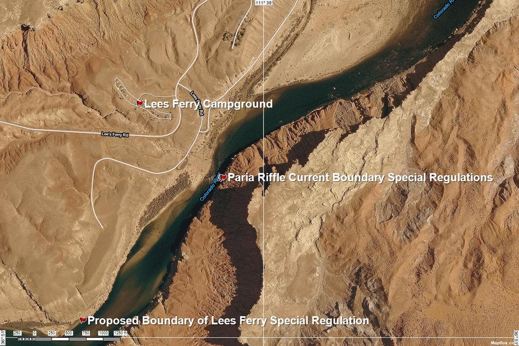 Aerial photo of the Lees Ferry area