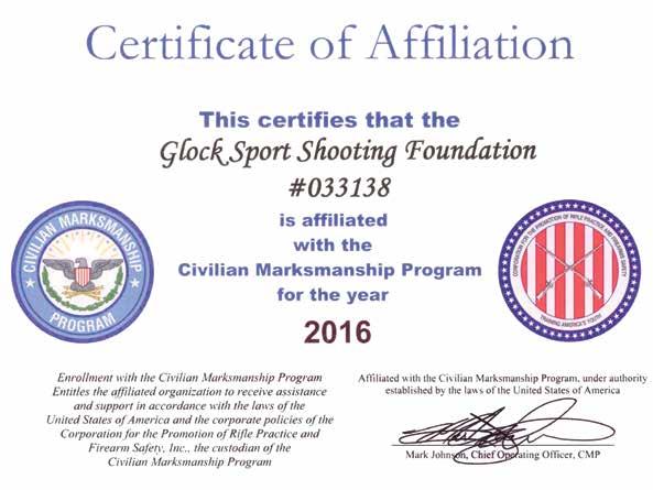 Initial Membership Package Your initial membership package will include a copy of the GLOCK Annual magazine, a range bag, a copy of the GLOCK Report detailing the GSSF program itself and several