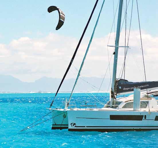 OF CHARTERING When it came time for personal recreation, Aaron definitely had the most fun. He won't soon forget kiting in the Tahitian lagoons. fare and expenses.