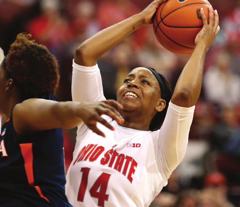 ALSTON ON THE OSU CAREER CHARTS Senior guard Ameryst Alston has made her mark on the Buckeye program and as she finishes her career this season, she is steadily moving up the OSU career charts.