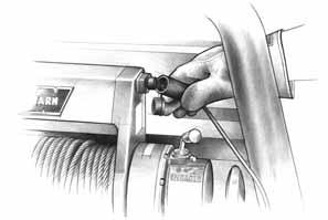 The wire rope should be neatly wound around the spooling drum. Improper winding can cause damage to the wire rope.