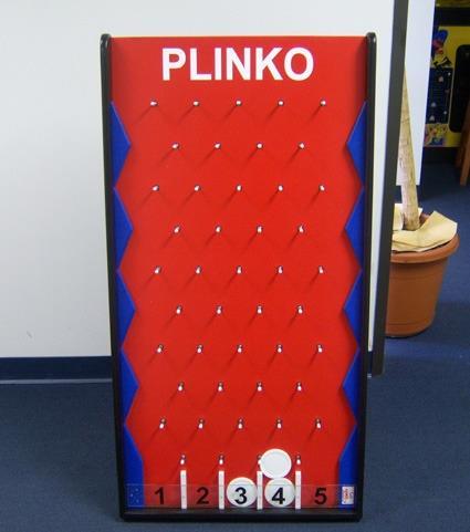 Title: Petrifying Puck Drop Items needed Example How to play: The player will get two chances to drop a puck from above the top line of the Plinko board.