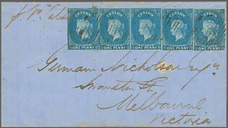 adhesions, variously creased and small defects, the re-entry with small nick; supposed to be the largest known multiple of this stamp, certificate BPA (not mentioning the re-entry).