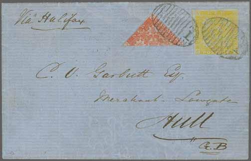 London 2015 Europhilex Rarities Auction 16 May 2015 69 103 3 d. dull red, a diagonally bisected example used as 1½ d. with 6 d.
