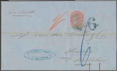 London 2015 Europhilex Rarities Auction 16 May 2015 119 Malaysia Straits Settlements 221 221 India used in Singapore: 1856/64, 4 a.