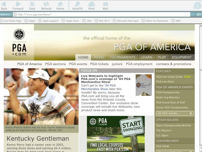 PGA.com Informs