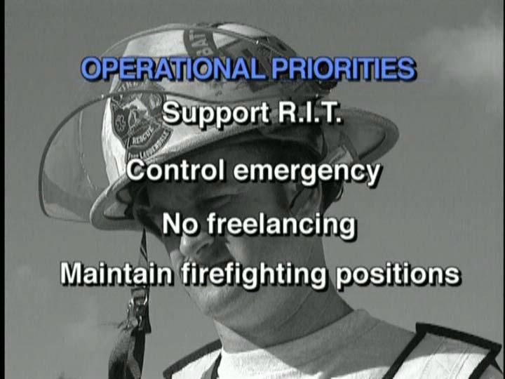The rapid intervention team operates under the most intense fireground conditions-a firefighter in trouble with responsibilities to locate, stabilize/package, and remove the