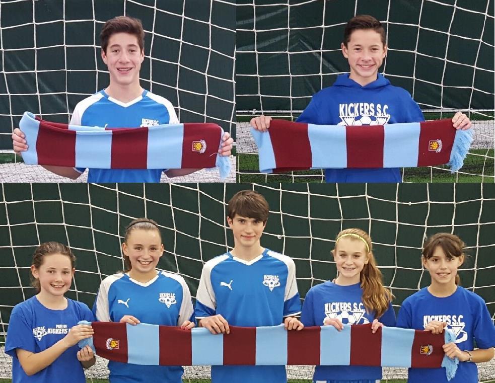 West Ham United Academy Elite Trip It is with great pride and pleasure the Kickers SC announces that the following players have been invited to the illustrious West Ham United Academy in London,