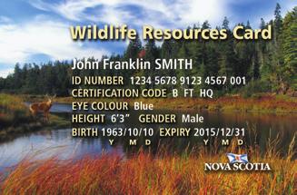 21 Wildlife Resources Card The Wildlife Resources Card (WRC) is an identification card issued to eligible persons wishing to purchase hunting and furharvesting licences in Nova Scotia or to enter any