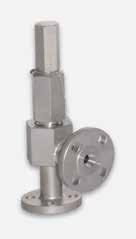 4571 stainless steel The compact spring-loaded safety valve is made of stainless steel (1.4571) for high chemical resistance.