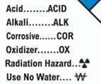 NFPA labels denote special hazards in this section HMIS