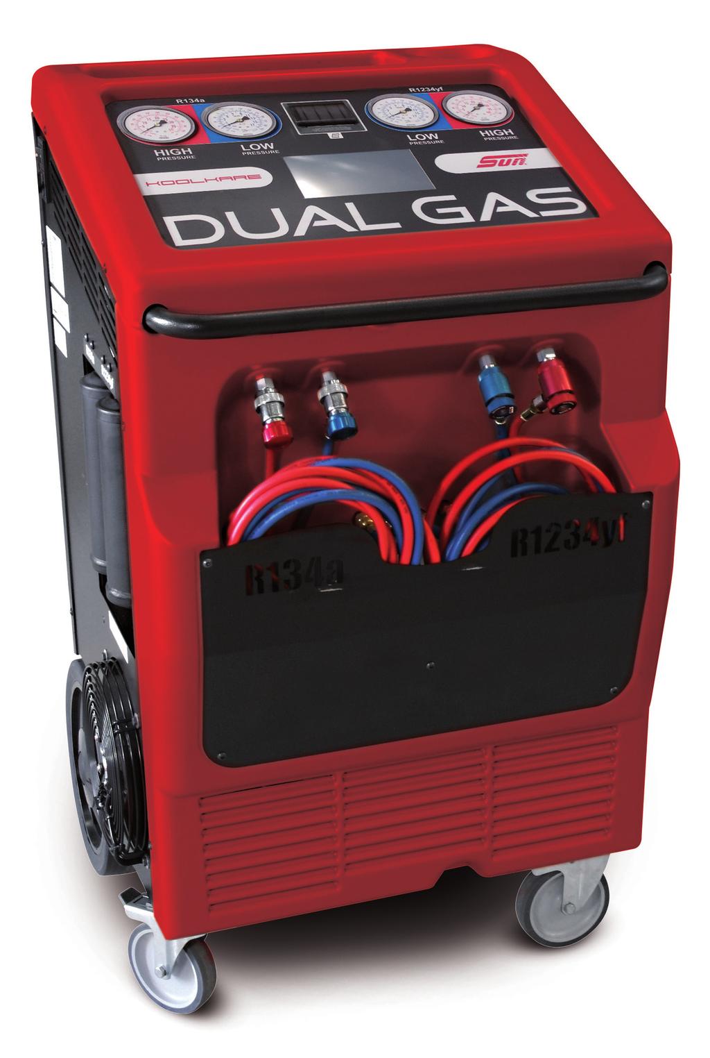 KOOLKARE DUAL GAS UNIT We are pleased to announce the introduction of the fully automatic KoolKare Dual gas-station for recovering, recycling and recharging R134a and R1234YF refrigerants.