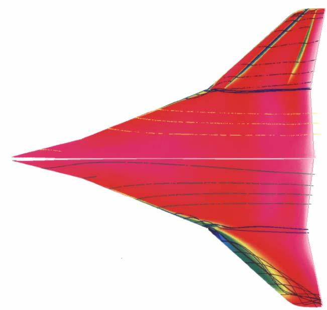 Effect of Flap Deflections on Surface Streamlines Mach ~ 0.