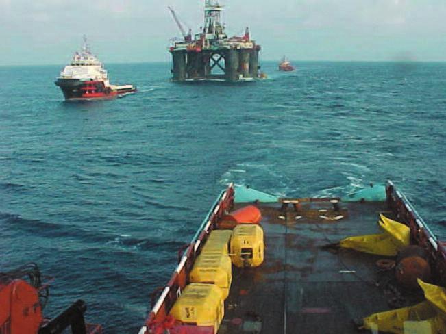 Pre-laid moorings Maximum operability is achieved by pre-installing a mooring spread, allowing the rig to hook-up at arrival.