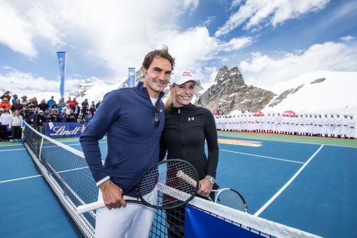 Roger Federer, current number three of the world ranking Image: PHOTOPRESS/Alexandra Wey The best of two worlds: the highest level of tennis and ski on each other meet with the presence of Roger