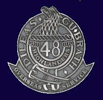 The OSP is a silver badge based on the Regimental badge with a scroll underneath that reads OVERSEAS SERVICE ELIGIBILITY ANY HIGHLANDER WHO HAS SERVED ON OVERSEAS OPERATIONS SINCE 1939 IS ELIGIBLE TO