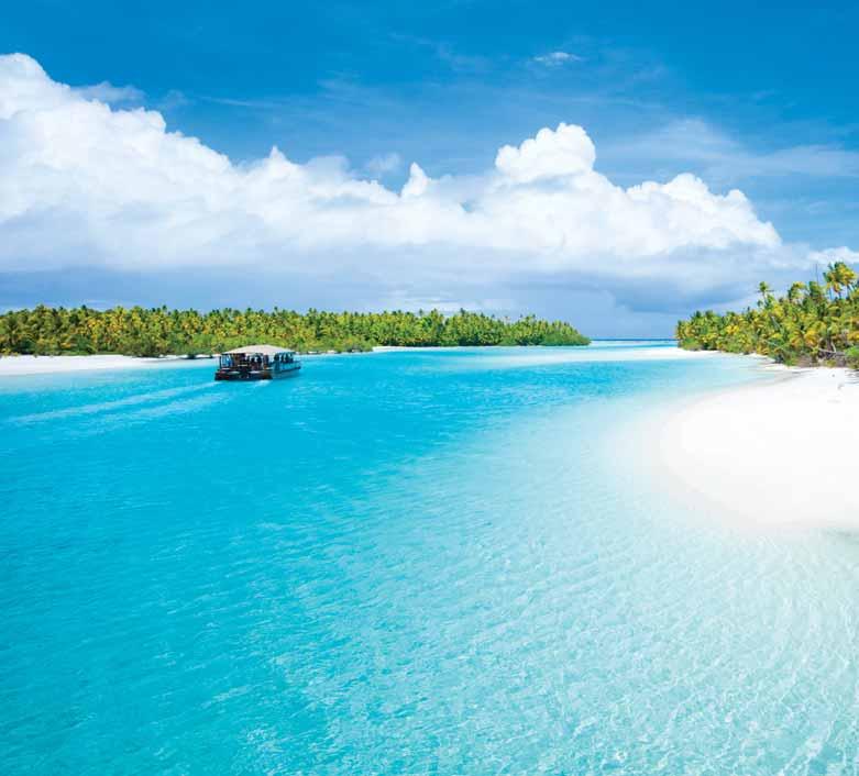 STOPOVERS S P COOK ISLANDS A place of warm smiles and friendly people, the atmosphere and glorious beaches of the Cook