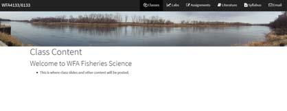 github.io/wfa4133 Fisheries Science/syllabus.html Course preliminaries 1. This is Fisheries Science 2.